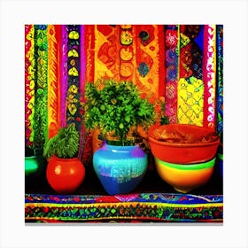 Colorful Mexican folklore Canvas Print