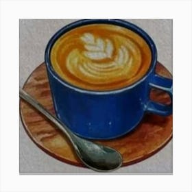 Nescafe cup with milk Canvas Print