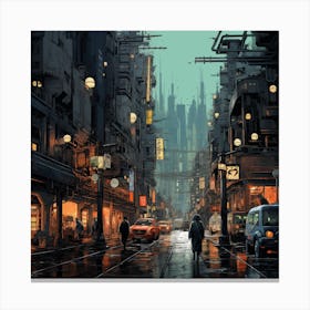 Futuristic City Canvas Print