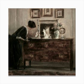 Lady In A Dresser Canvas Print