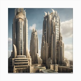 Futuristic Cityscape 20 Canvas Print