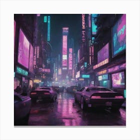 Neon City 5 Canvas Print