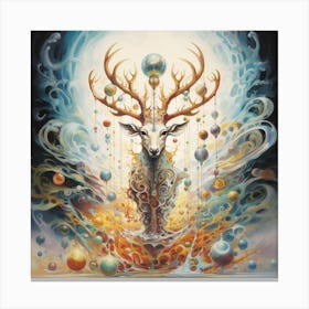 Deer Of The Night Canvas Print