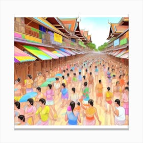 Thailand Street Scene 3 Canvas Print