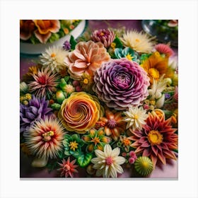 Dahlias Canvas Print