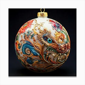 Firefly Hyper Detailed Porcelain Christmas Ball With Vibrant Creature Design 8643 Canvas Print