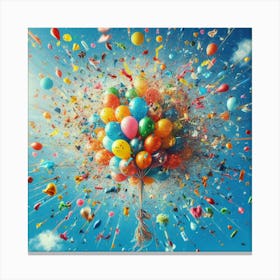 Balloons In The Sky 3 Canvas Print