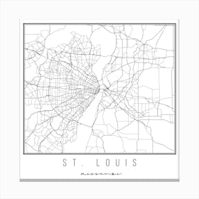 St Louis Missouri Street Map Canvas Print