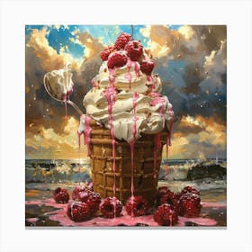 Ice Cream Sundae Canvas Print