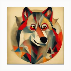 Cubism Art, Wolf 1 Canvas Print