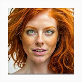 Female Ginger Hair Woman Redhead Unique Distinctive Fiery Vibrant Bright Bold Striking St (5) Canvas Print