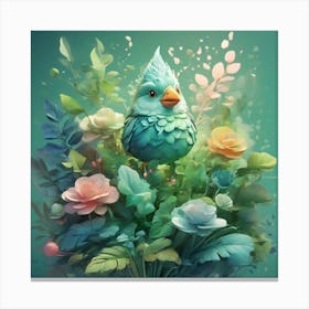 Iillustration, Fantasy Flowers Splash 1 Canvas Print