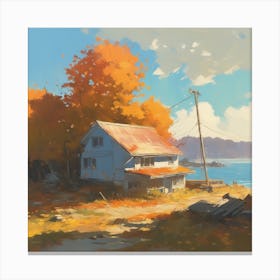 House By The Water Canvas Print