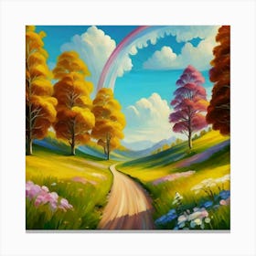 Magnificent forest meadows oil painting abstract painting art 7 Canvas Print