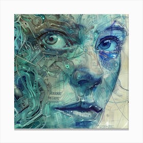 Woman'S Face 15 Canvas Print