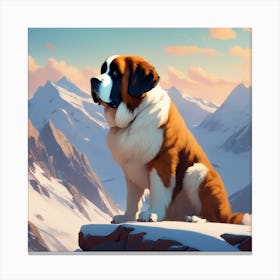 St Bernard 63 Canvas Print