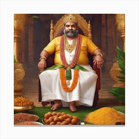 king mahabali illustration art 3 Canvas Print