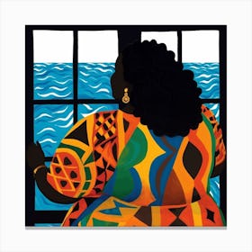 Woman By The Sea Canvas Print