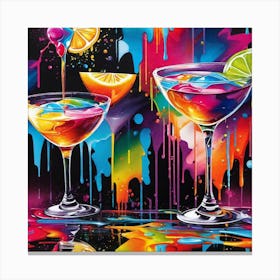 Saturday Night Drinks Canvas Print