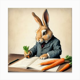 Rabbit In A Suit 42 Canvas Print