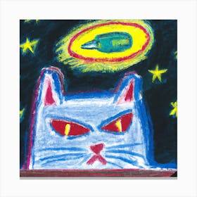 Angry SpaceCat Canvas Print