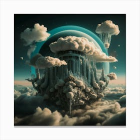 City In The Clouds 5 Canvas Print