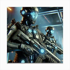 Converted Soldiers Equipped With Energy Stun Rifles Canvas Print