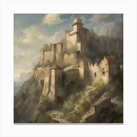 Castle On A Cliff Canvas Print