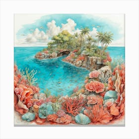 Coral Reef Island Canvas Print