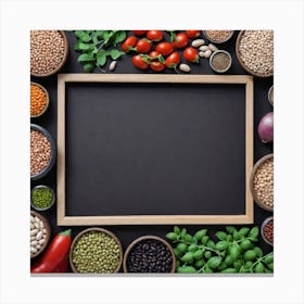 Legumes As A Frame (75) Canvas Print