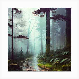 Foggy Forest 6 Canvas Print