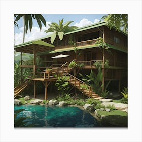 Tropicana house Canvas Print