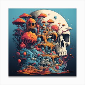 Skull In The Sky 4 Canvas Print