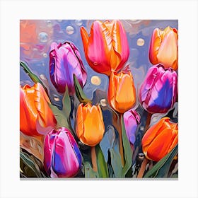 Colorful Tulips 4 Canvas Print