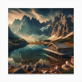 Lake In The Mountains 65 Canvas Print