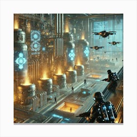 A Futuristic Science Fiction Depiction Of Operativ Canvas Print