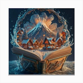 Magical Cities Seen Through Intricate Book Nook 13 Canvas Print