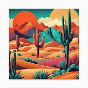 Cactus Desert Canvas Print