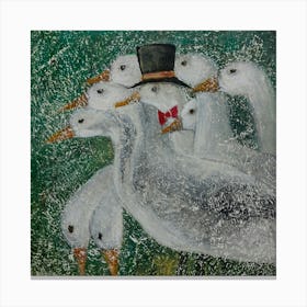 Wall Art Mr Gander & His Gaggle Canvas Print