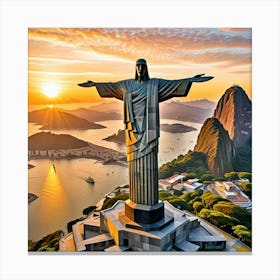 Christ The Redeemer Sunrise Canvas Print