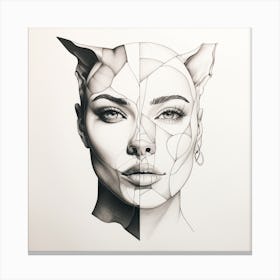 Cat Face Canvas Print