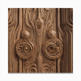 Carved Wooden Door Canvas Print