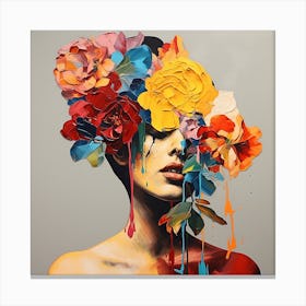 floral woman 4 Canvas Print