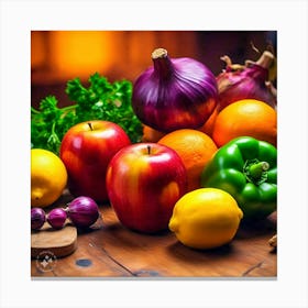 Fruits And Vegetables Canvas Print