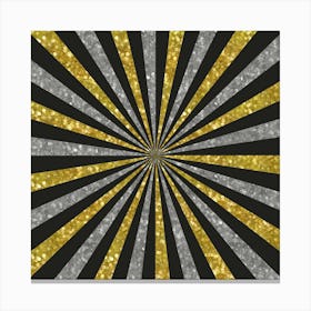 Gold Glitter Sunburst Background 05 Canvas Print