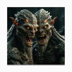 Two Demons Canvas Print