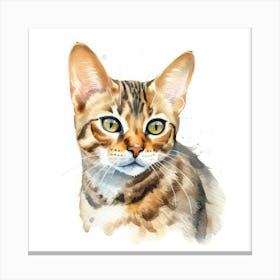 Bengal Glitter Cat Portrait 2 Canvas Print