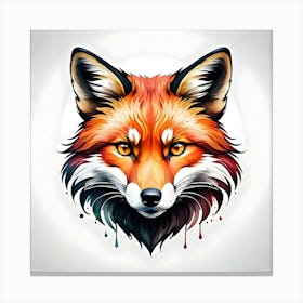 Fox Head 7 Canvas Print