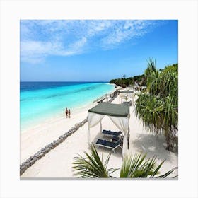 Beach In The Maldives Canvas Print