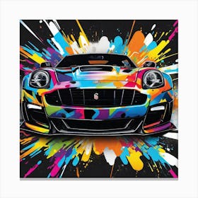 Paint Splatter Car 1 Canvas Print